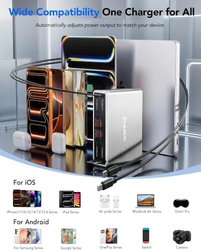 8-in-1 Charging Station with Retractable Cables - photo 3