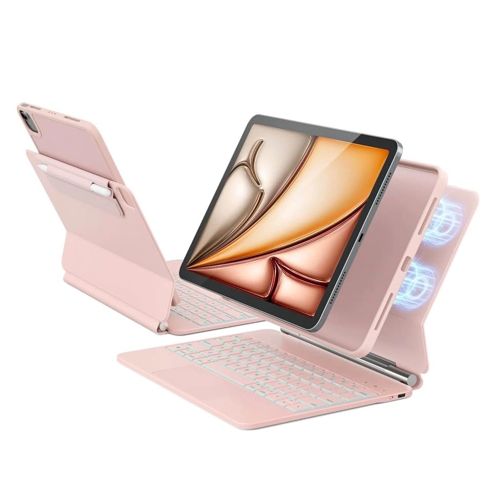 New White iPad Air 11-inch Case with Keyboard