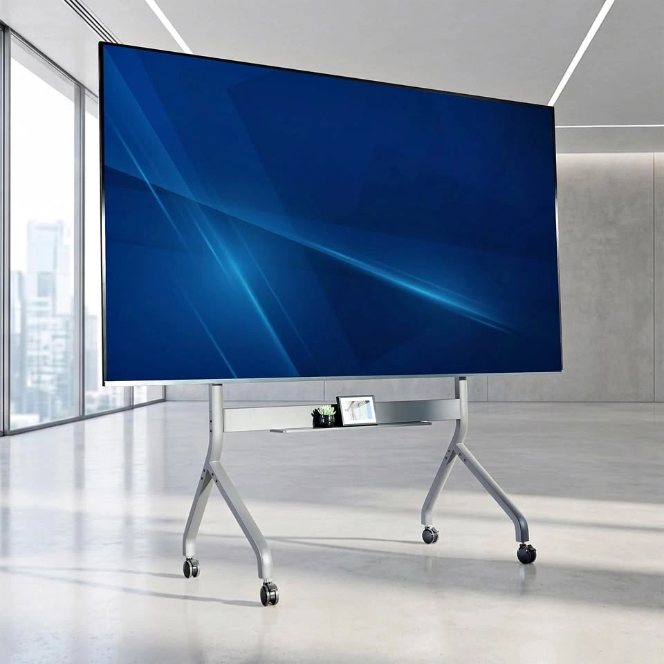 VIVO Gray Adjustable TV Cart for 60-110 in Screens