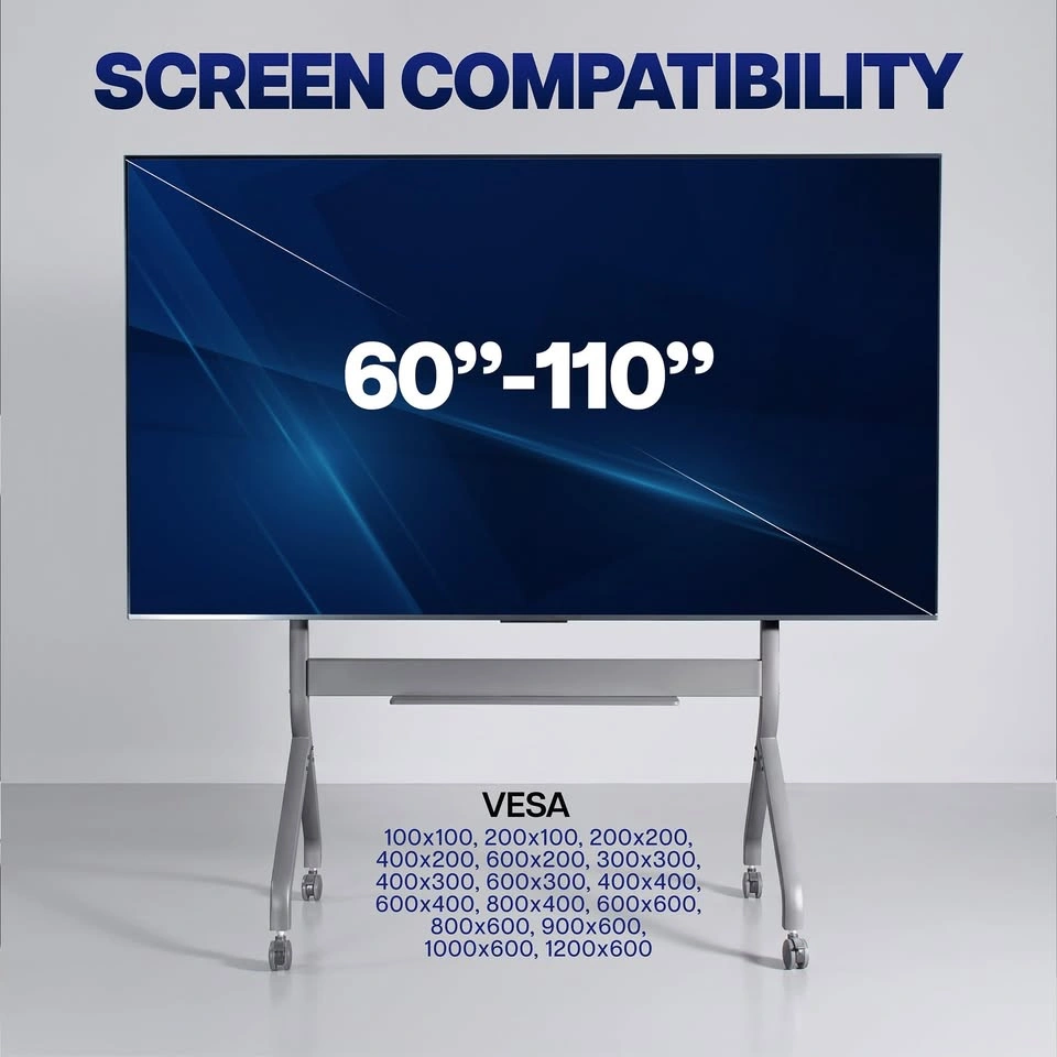 VIVO Gray Adjustable TV Cart for 60-110 in Screens - photo 2