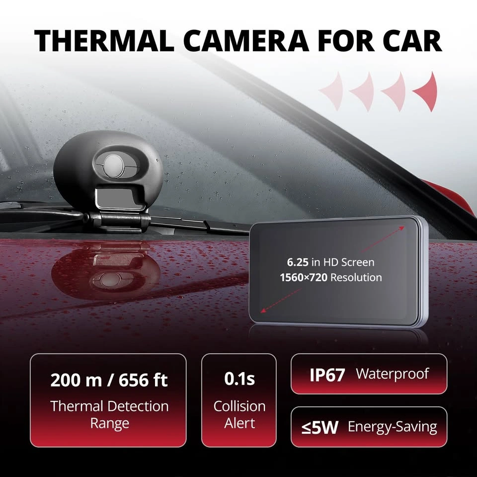 Thermal Camera for Car, Car Thermal Night Vision | 656ft Detecti - photo 3