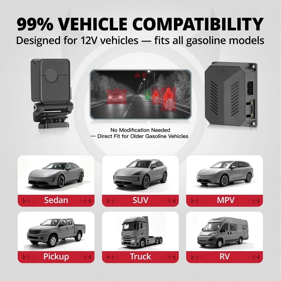 Thermal Camera for Car, Car Thermal Night Vision | 656ft Detecti - photo 4