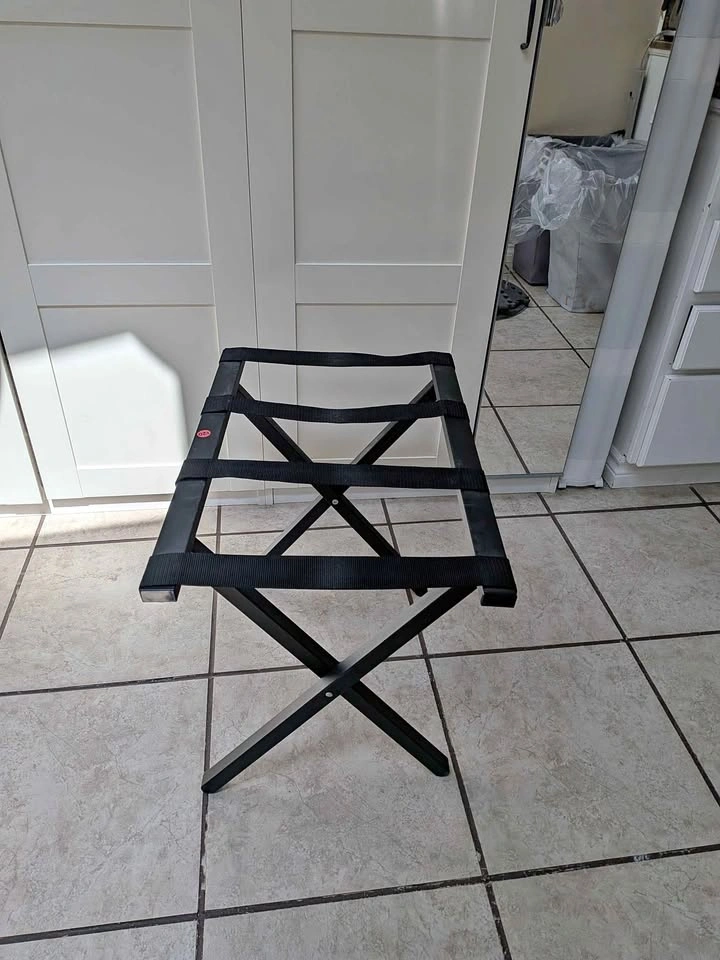Folding Luggage Rack / Suitcase Stand – Black
