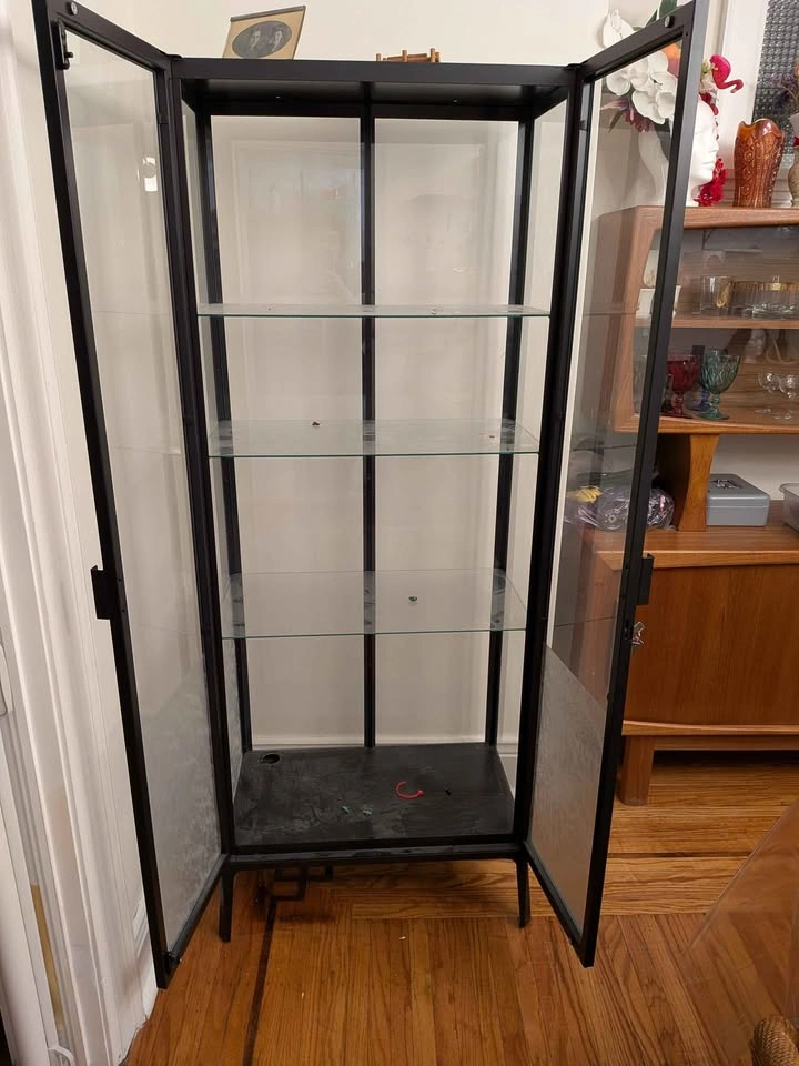 IKEA MILSBO Glass-Door Display Cabinet – Anthracite - photo 2
