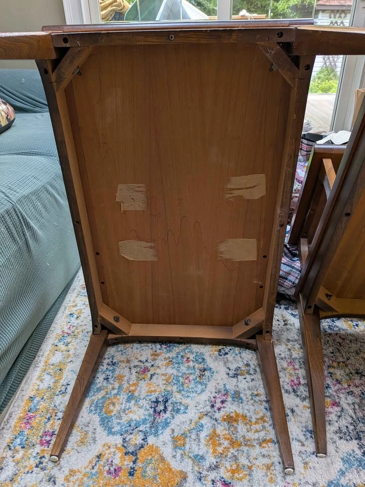 Pair of Vintage Mid-Century Modern Two-Tier Step End Tables - photo 5