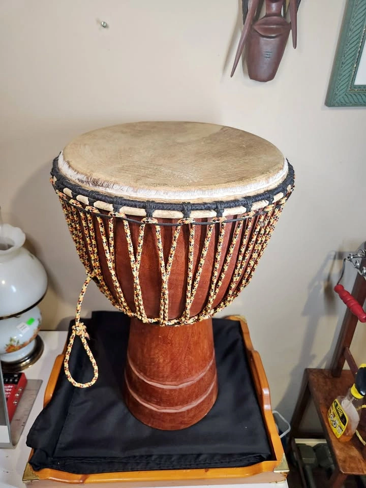Large African Djembe Drum (23"H x 14"W)