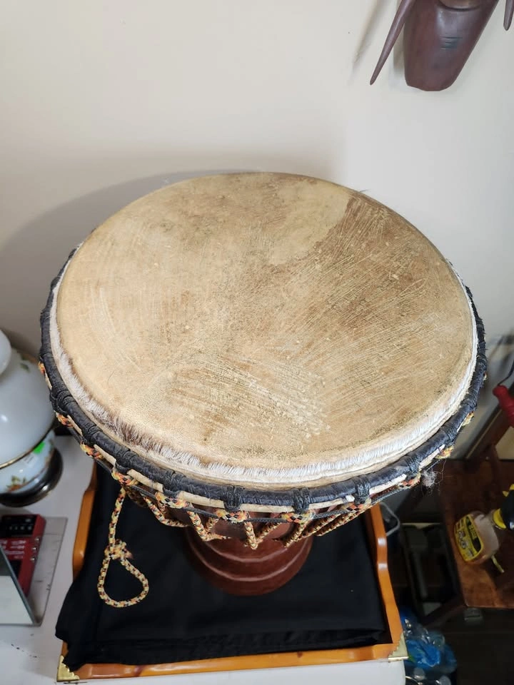 Large African Djembe Drum (23"H x 14"W) - photo 2