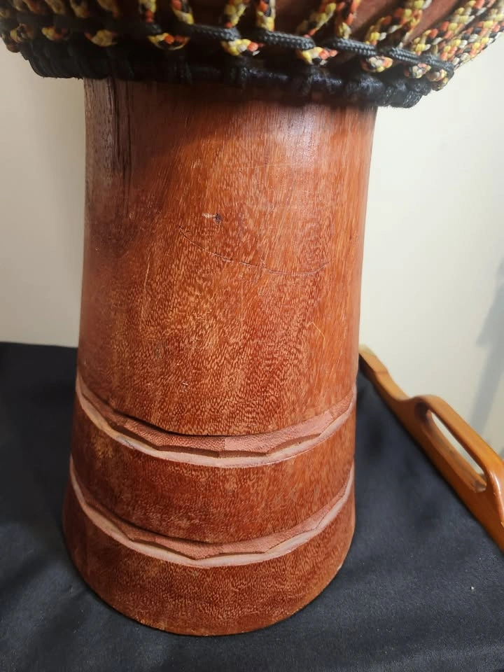 Large African Djembe Drum (23"H x 14"W) - photo 4
