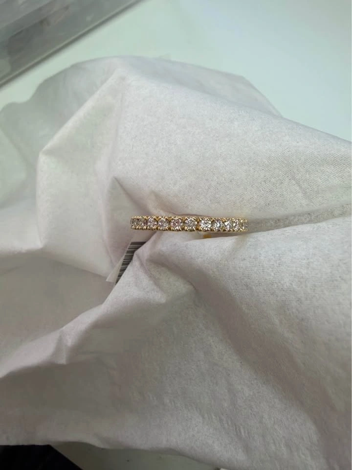 14k 2.47g natural diamond full eternity ring size 6.5 - photo 2