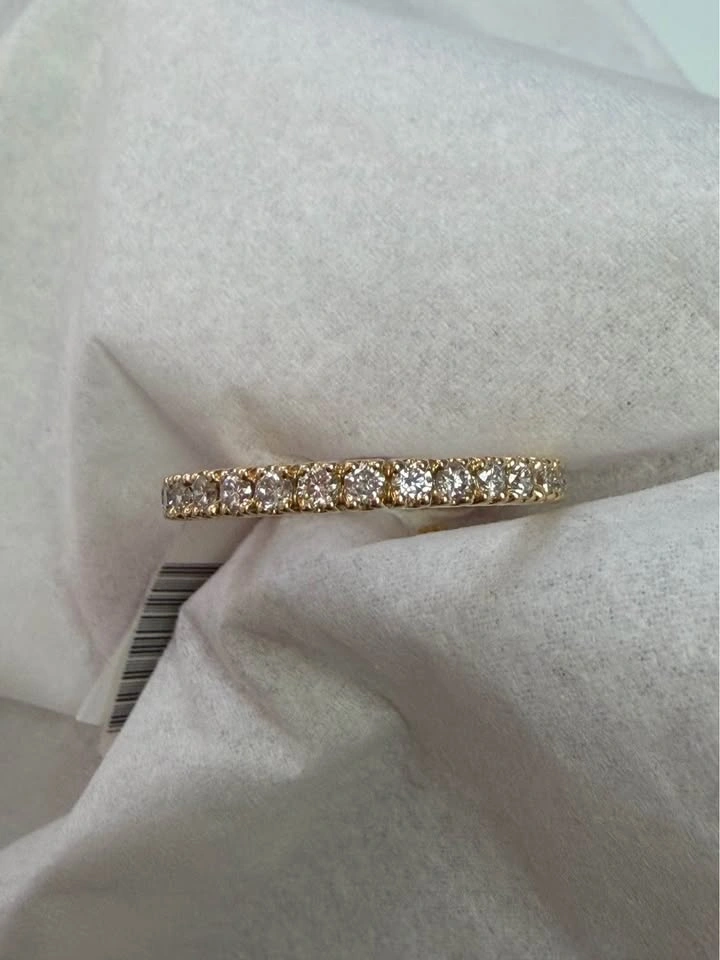 14k 2.47g natural diamond full eternity ring size 6.5 - photo 3