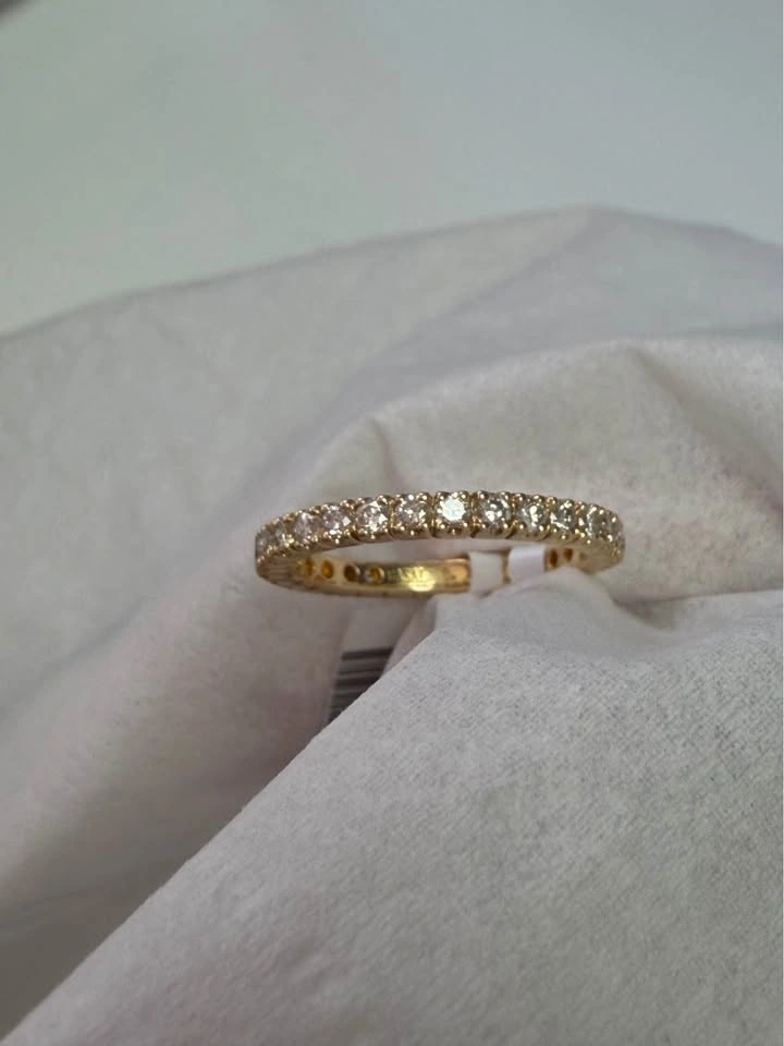 14k 2.47g natural diamond full eternity ring size 6.5 - photo 4