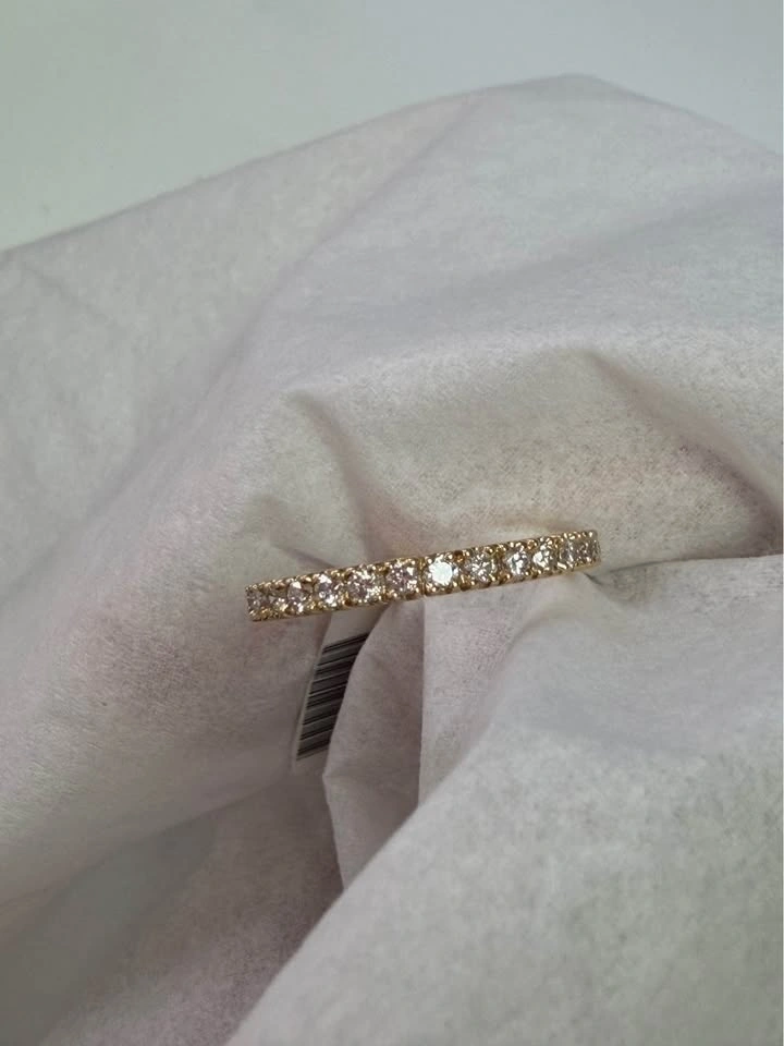 14k 2.47g natural diamond full eternity ring size 6.5 - photo 5