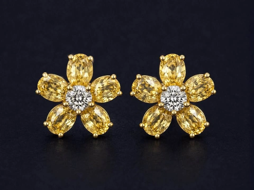 4.35ct Total Natural Yellow Ceylon Sapphire Loose Gemstones - photo 5