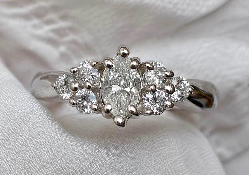 14k 4.2g natural diamond 1.02ct ring size 6