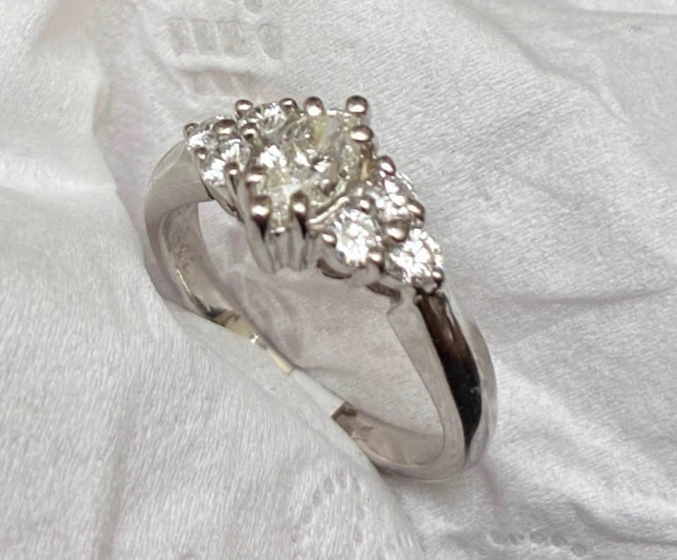 14k 4.2g natural diamond 1.02ct ring size 6 - photo 3