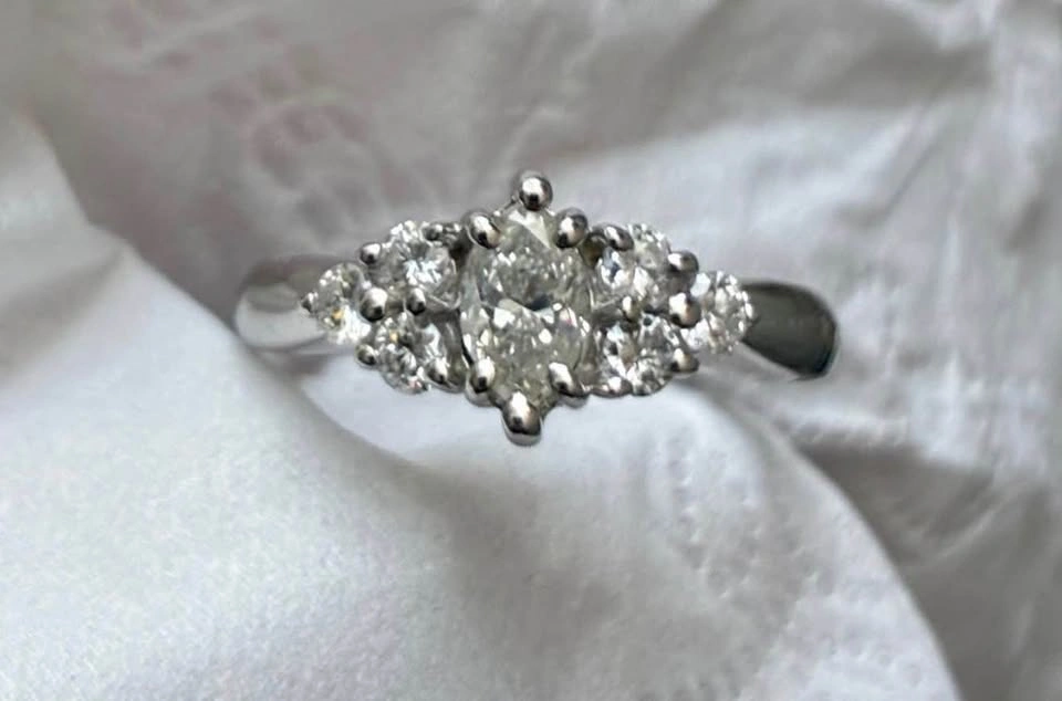 14k 4.2g natural diamond 1.02ct ring size 6 - photo 4