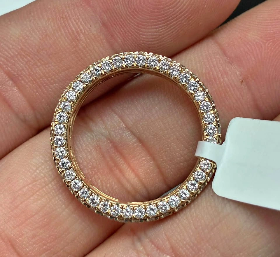 14k 4ct lab diamond mens ring iced out