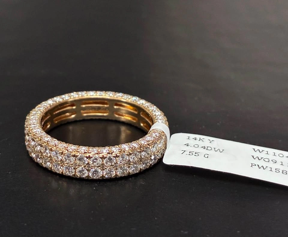 14k 4ct lab diamond mens ring iced out - photo 4