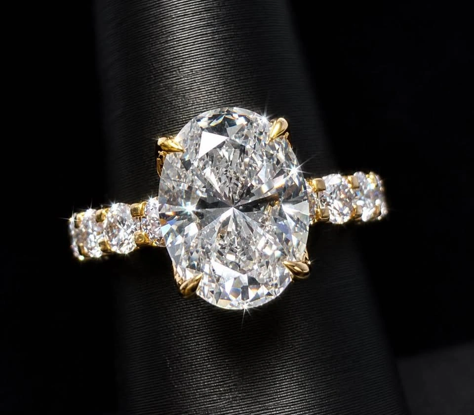 14k 5.74ct lab diamond vvs size 6.5 ring - photo 2