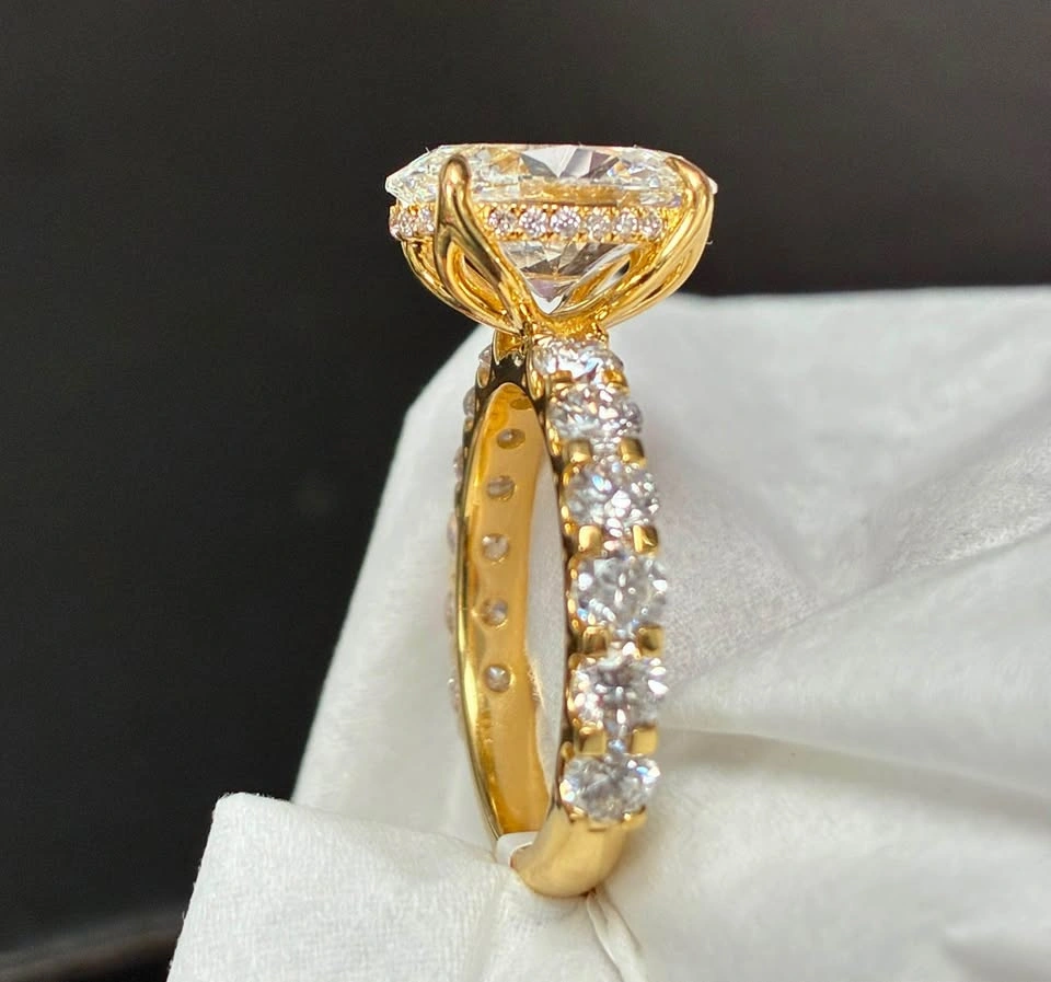 14k 5.74ct lab diamond vvs size 6.5 ring - photo 5