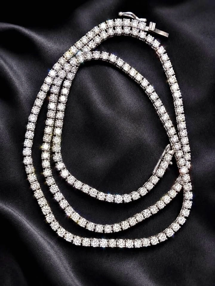 14k 14grams 8ct lab diamond tennis chain (unisex)