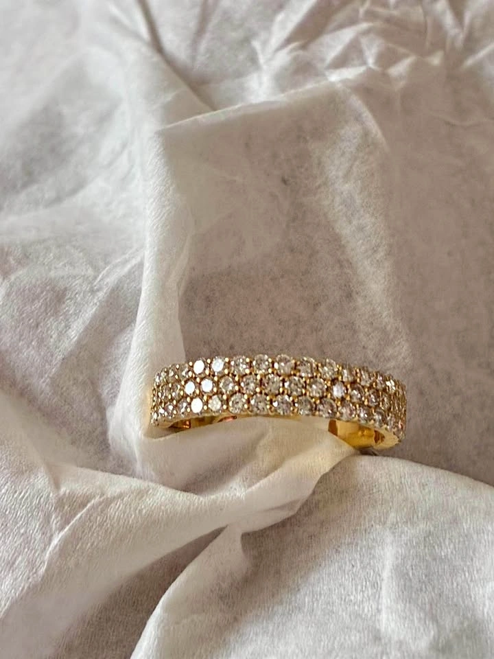 14k 1.01ct lab diamond ring weighs 3.4g