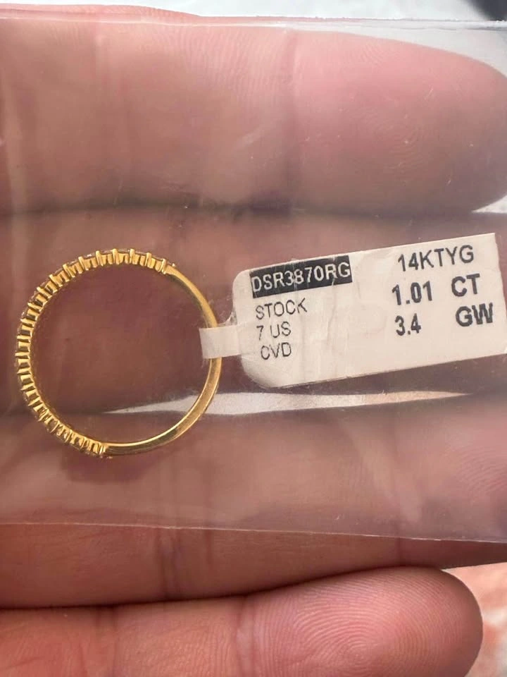 14k 1.01ct lab diamond ring weighs 3.4g - photo 5