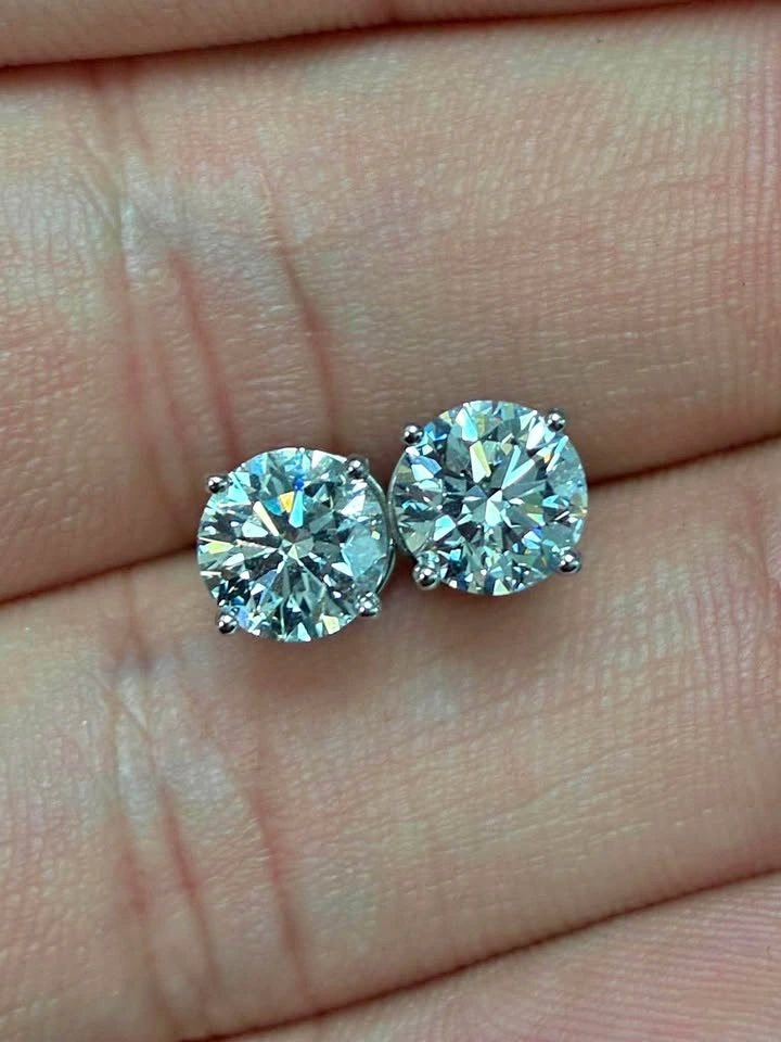 14k 2.16ct lab diamond studs