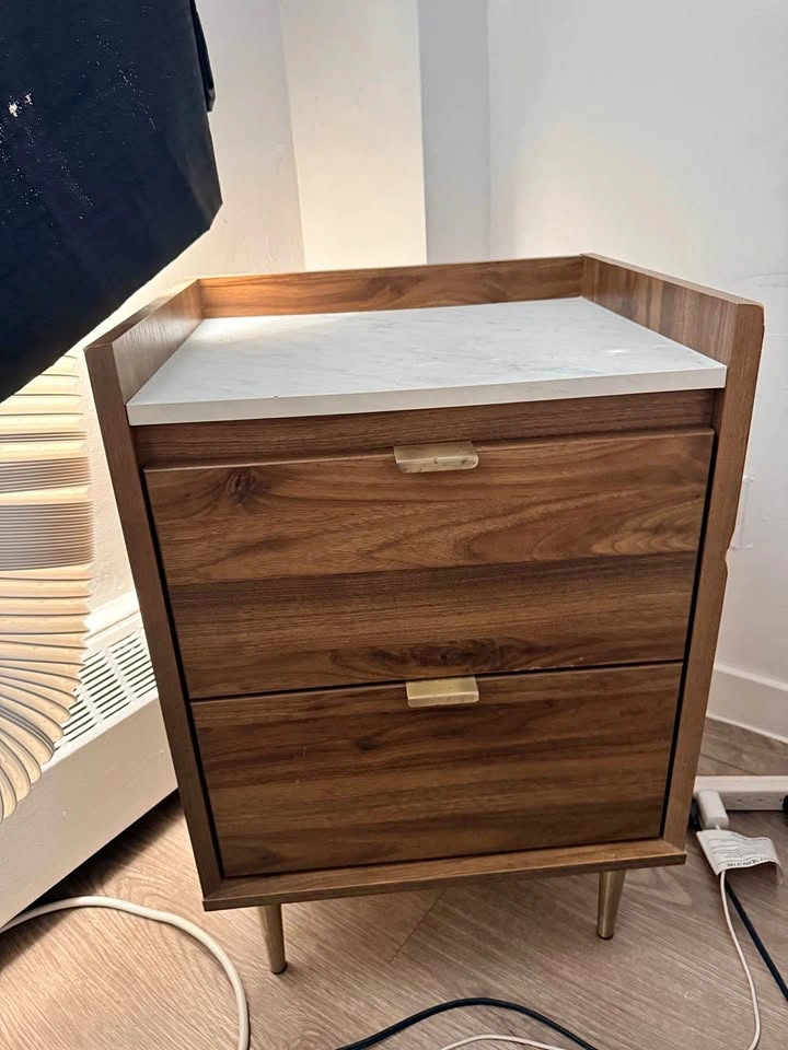 Nightstand with Marble Top