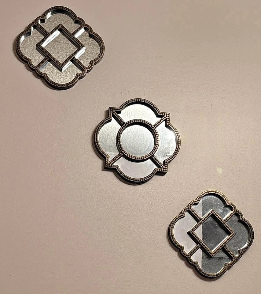 Set of 3 Bronze Wall Mirrors