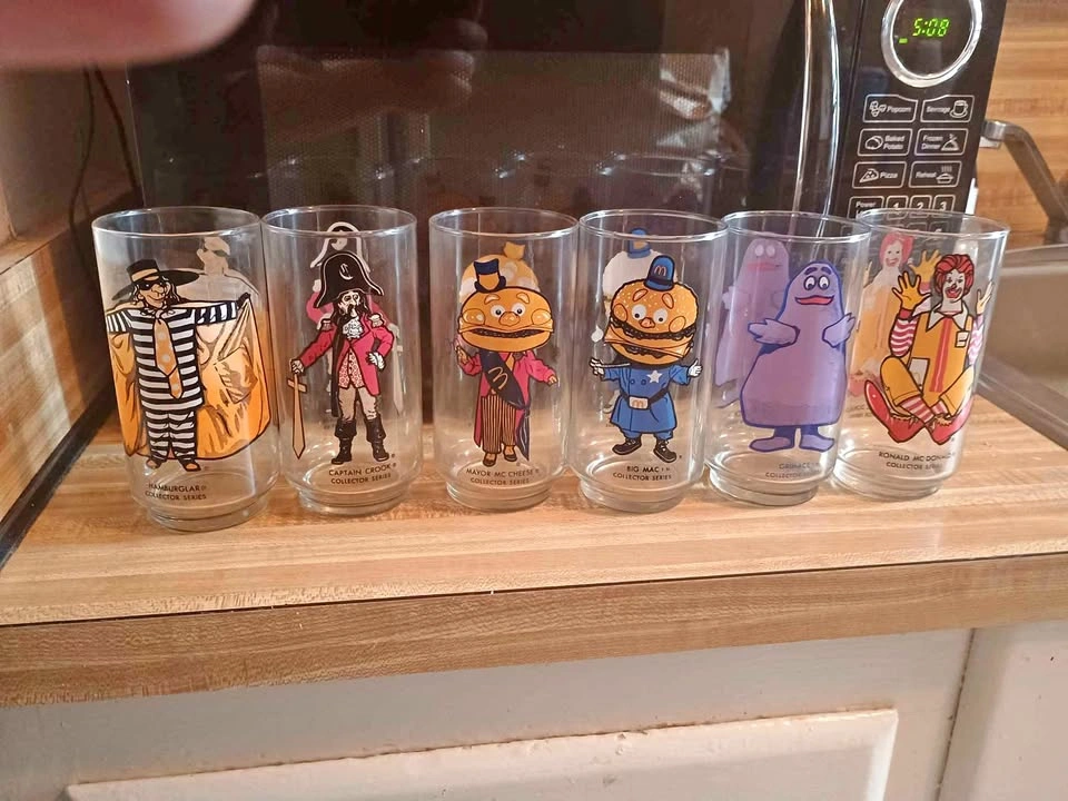 1977 McDonald's Collector Series Glasses - Full Set of 6