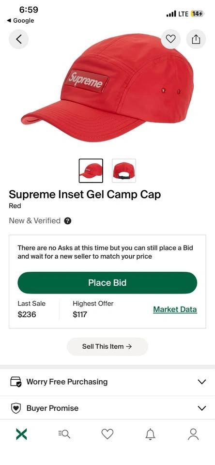 Supreme Camp Cap Red - photo 3