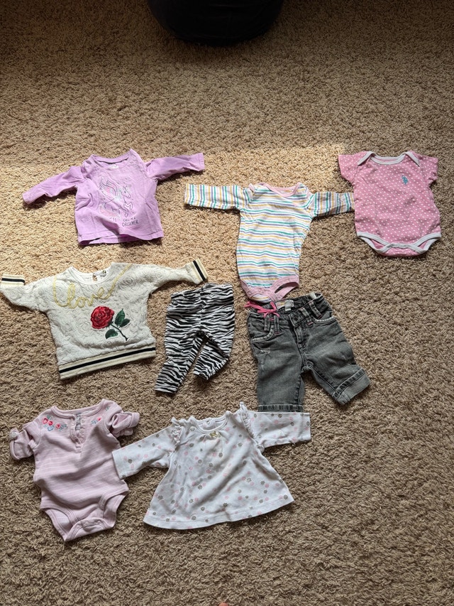 8-Piece Baby Girl Clothing Lot; size- 6 months