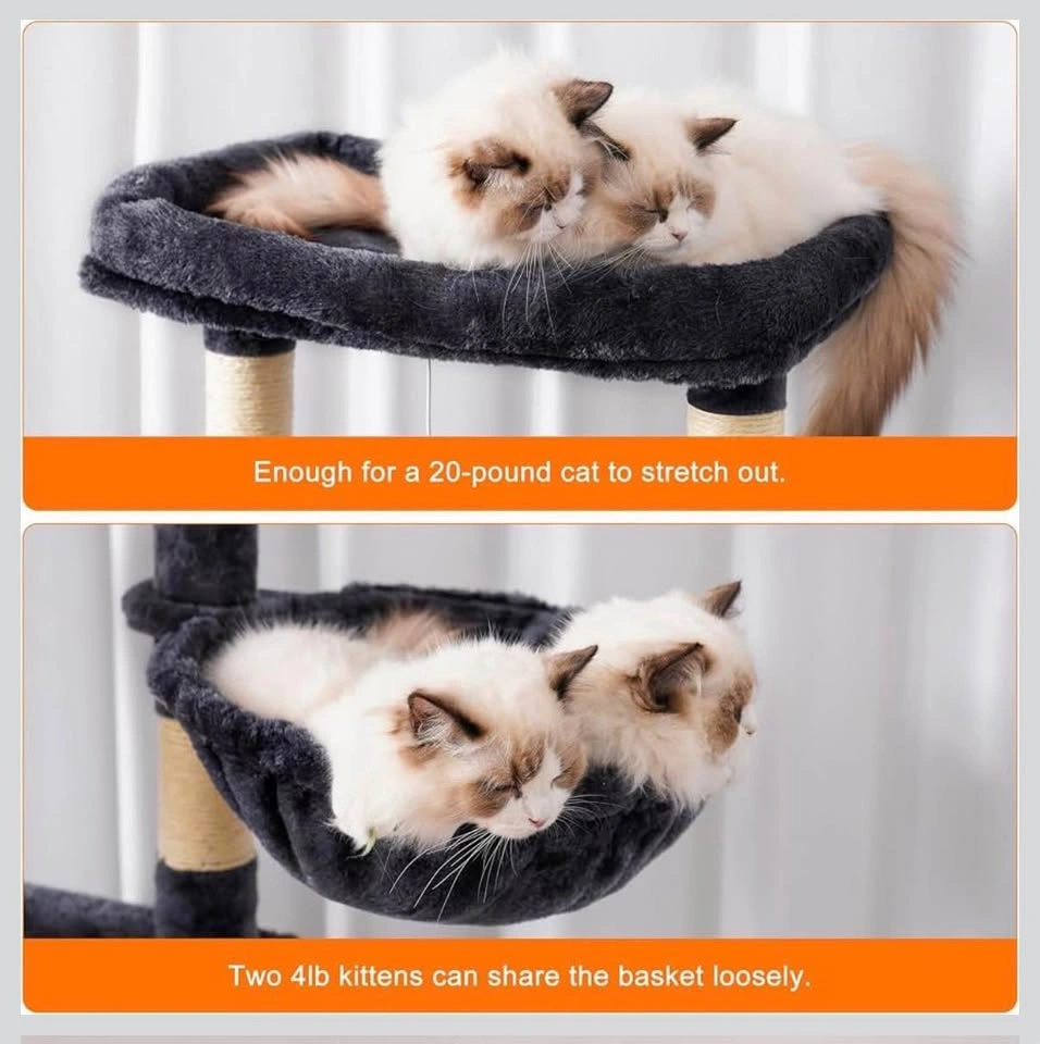 Cat Tree, 68 inch Multi-Level Cat Tower - photo 4