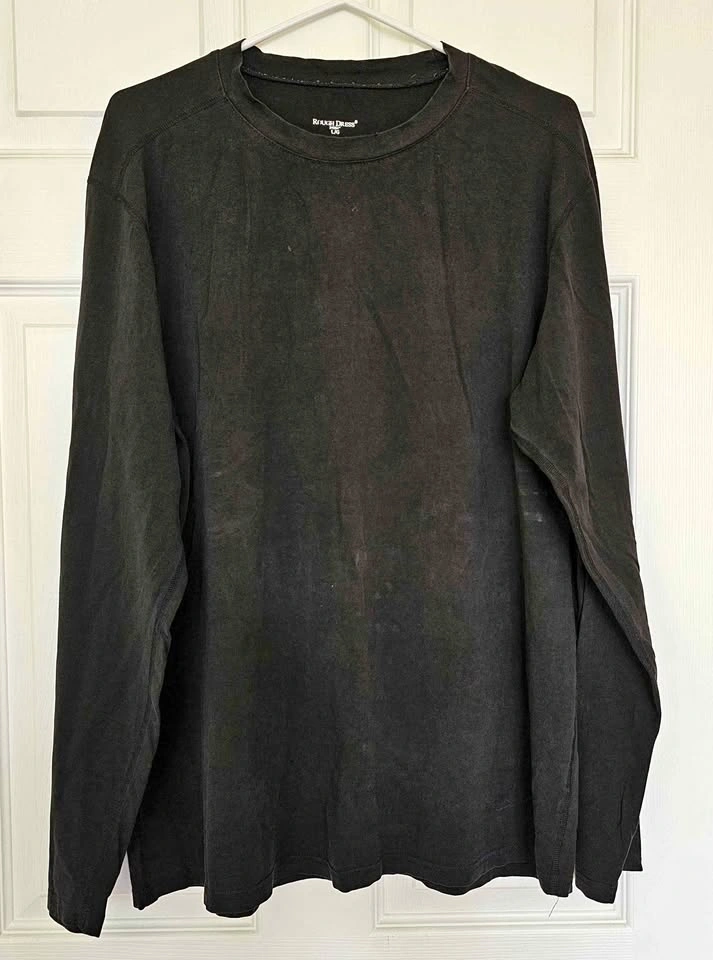 Lot of 3 Men's Black Long Sleeve Shirts - Rough Dress & Denver H