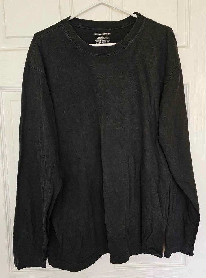 Lot of 3 Men's Black Long Sleeve Shirts - Rough Dress & Denver H - photo 3