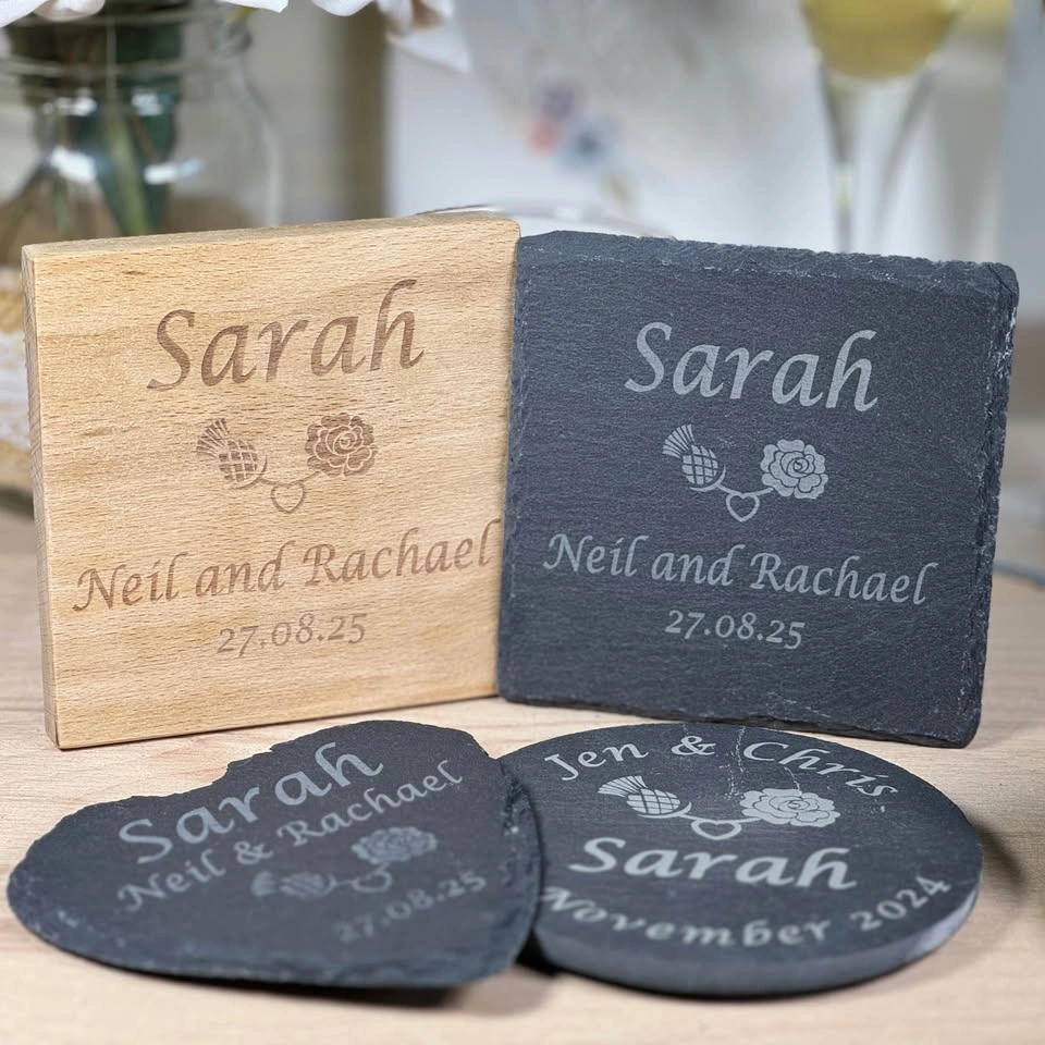 Custom Slate coasters - photo 2