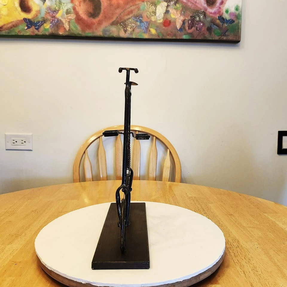 Tall Bicycle Sculpture, Metal, Art, Decor - photo 2