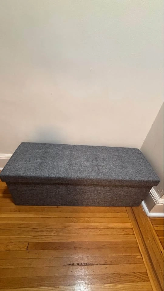 Stylish Gray Storage Collapsible Bench - photo 2