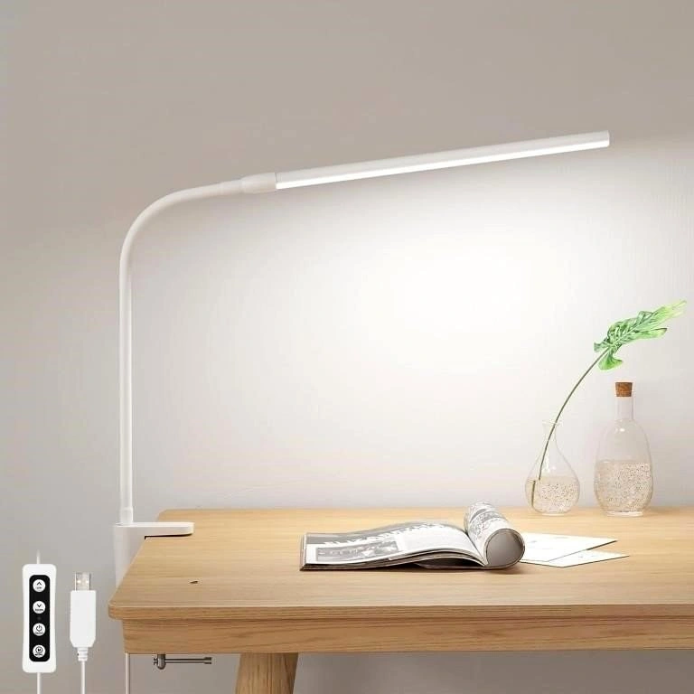 LED Light, Dimmable USB Clamp Lamp with 3 Color Modes