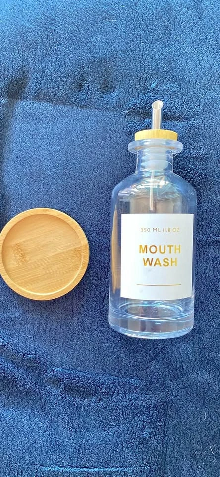 Mouthwash refill glass bottle