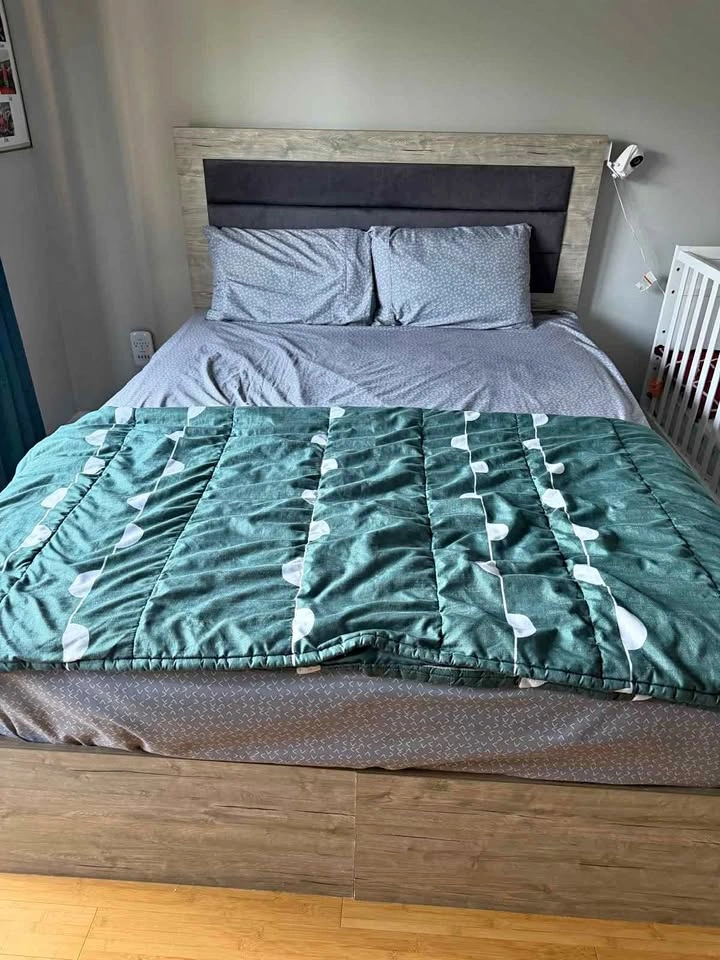 Queen Platform Bed with Storage and Mattress