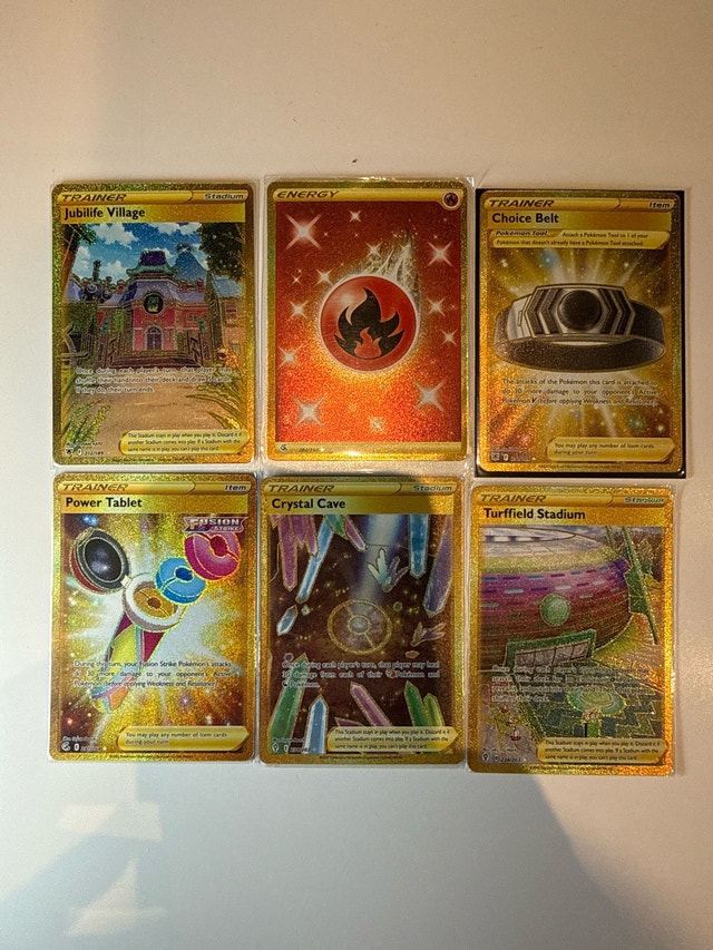 Pokemon Gold Secret Rare Card Lot