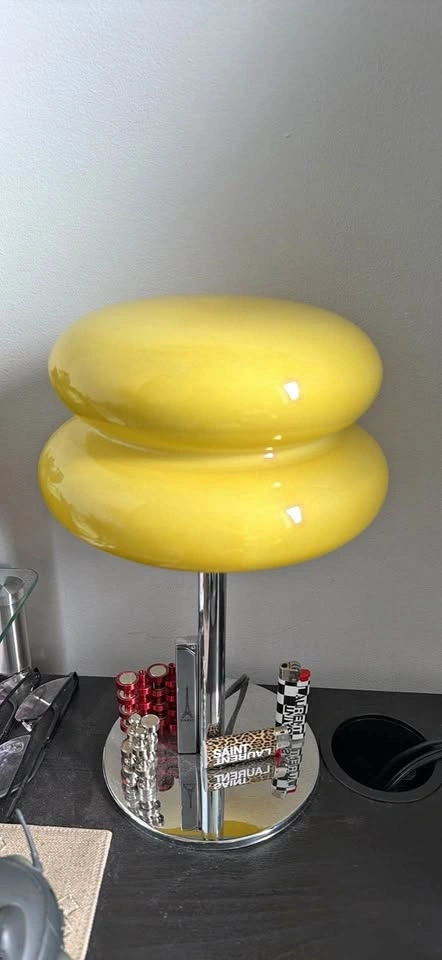 MCM Macron Table Lamp with Silver base