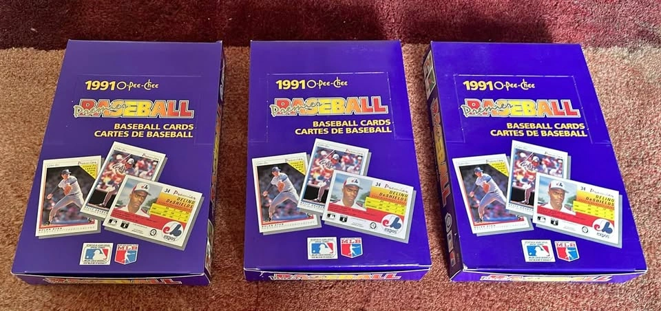 1991 O-Pee-Chee Premier Baseball Wax Boxes
