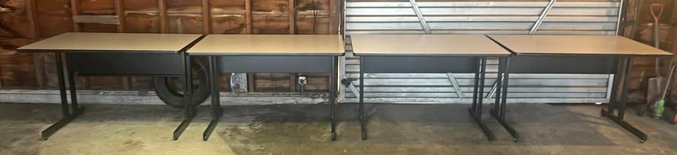 48” x 30” Grey Laminate Office Desks - $60 each