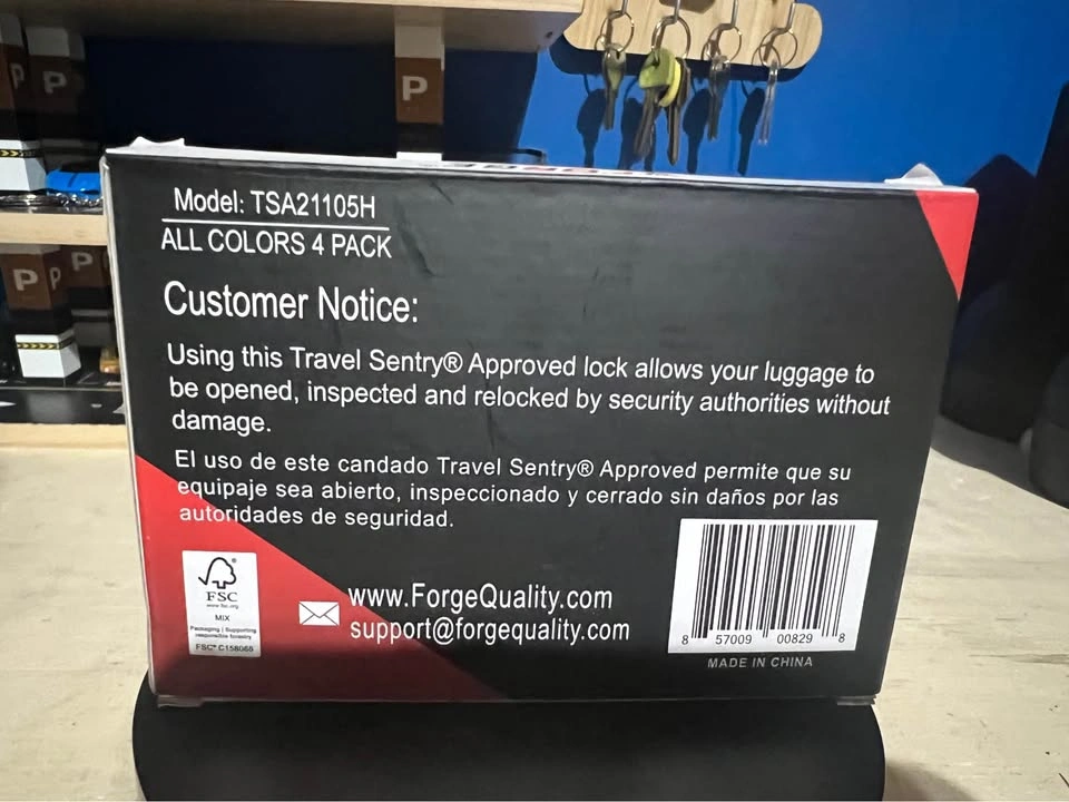 4 pack Forge TSA Approved Cable Luggage Lock - photo 3