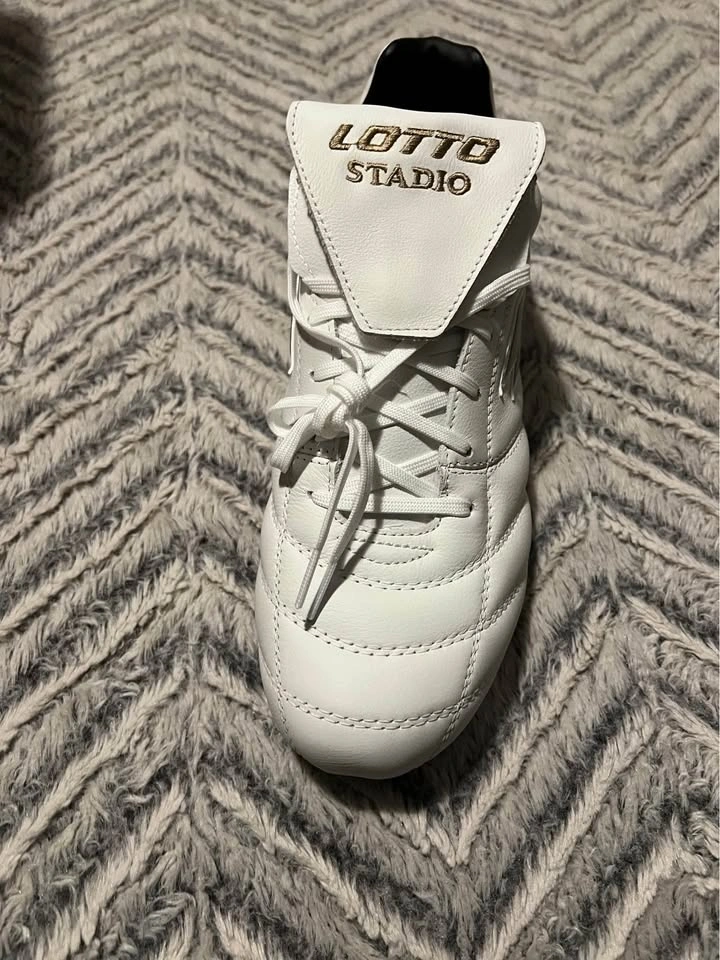 Lotto Stadio 200 III FG Soccer Cleats - White/Gold - photo 3