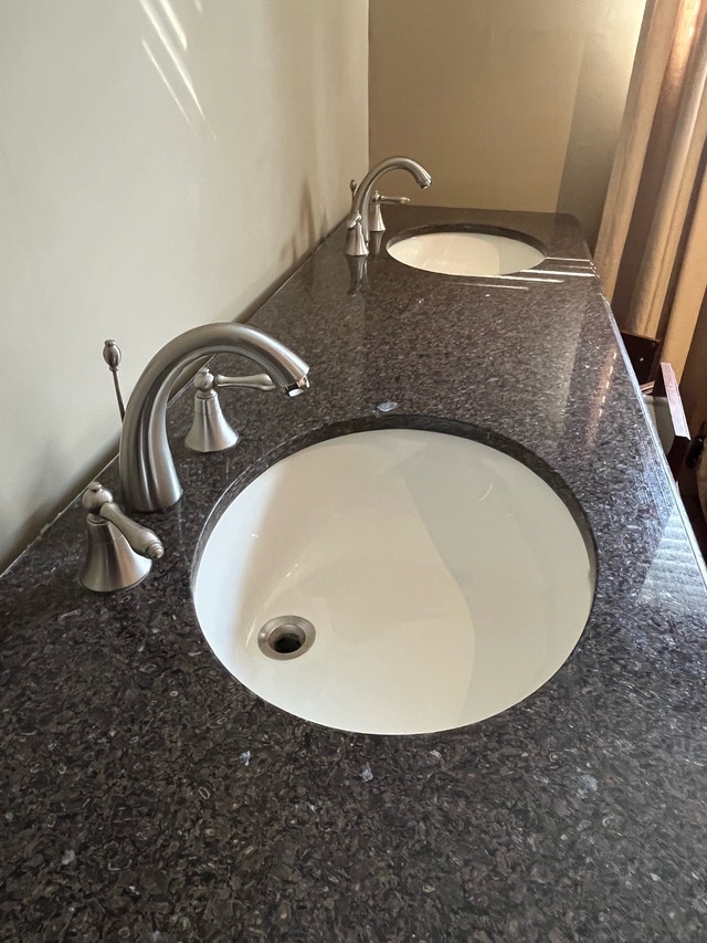 Double Sink Vanity With Marble Countertop - photo 3