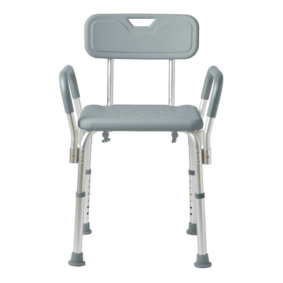 Medline Shower Chair with Backrest and Padded Armrests